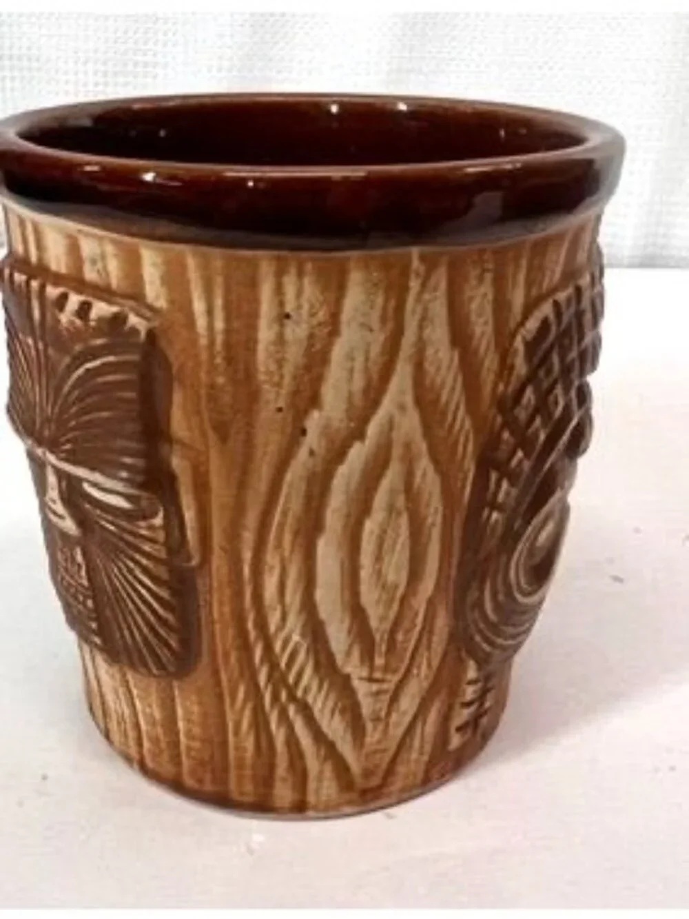 Vintage The Islander Three Face Bucket Mug, OMC JAPAN